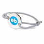 Stoffen armbandjes met gegraveerde medaille