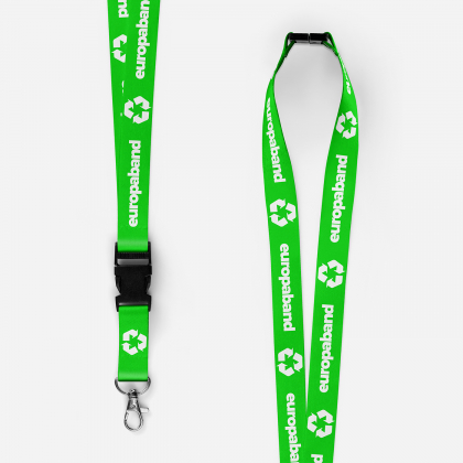 Keycord van RPET met veiligheidssluiting en afneembare clip (full colour)