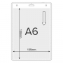 Flexibele badgehouder A6 beursformaat 105 x 150 mm