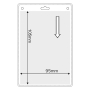 Flexibele badgehouder A7 verticaal 95 x 105 mm