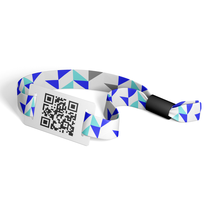 Stoffen polyester polsbandjes met QR-code