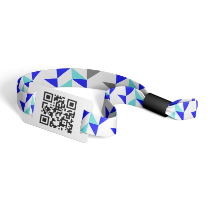Stoffen polyester polsbandjes met QR-code
