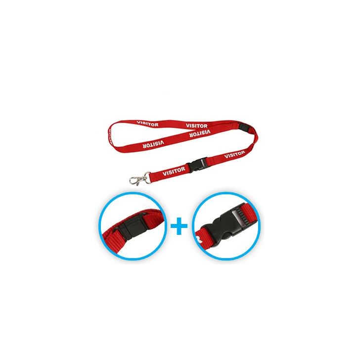 Nylon keycord met veiligheidssluiting en afneembare clip