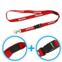 Nylon keycord met veiligheidssluiting en afneembare clip