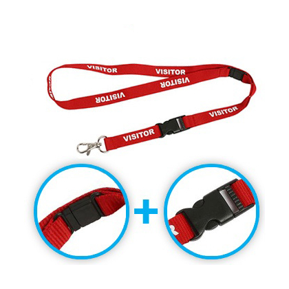 Nylon keycord met veiligheidssluiting en afneembare clip