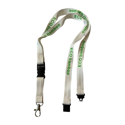 Bamboe keycord met veiligheidssluiting en afneembare clip