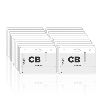 Flexibele badgehouder creditcardformaat horizontaal 85,6 x 54 mm