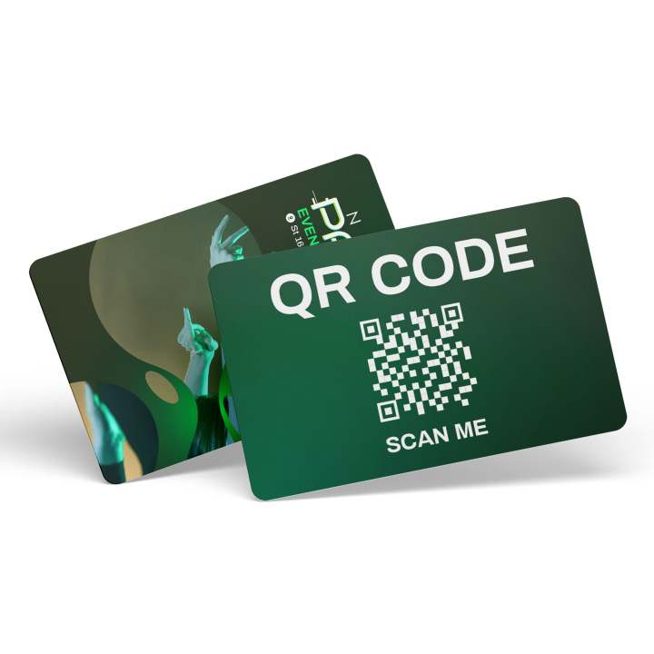 PVC-kaarten 85x54mm op maat met QR-code