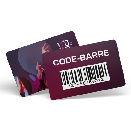 PVC-kaarten 85x54mm op maat bedrukt met barcode
