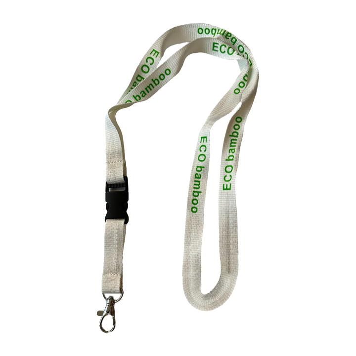 Bamboevezel keycord met afneembare clip