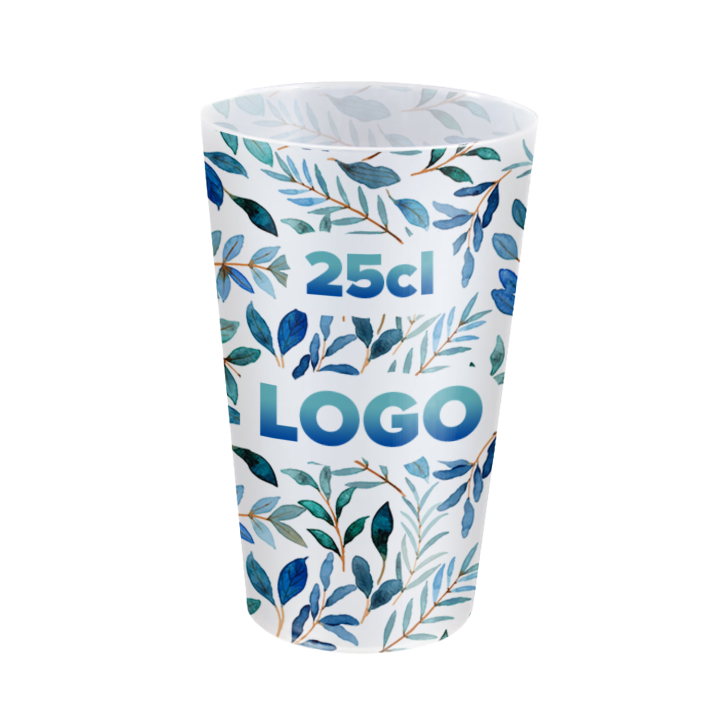 Herbruikbare bekers 25cl met full-color bedrukking