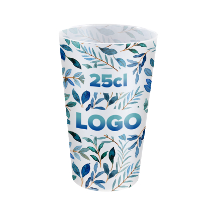 Herbruikbare bekers 25cl met full-color bedrukking