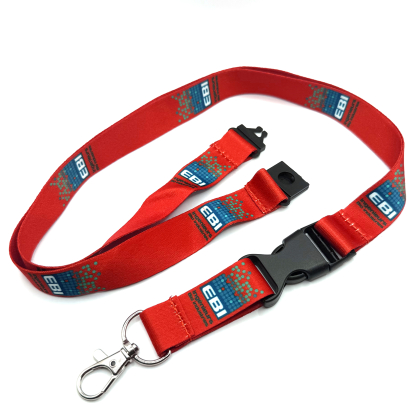 Satijnen keycord express met veiligheidssluiting en afneembare clip