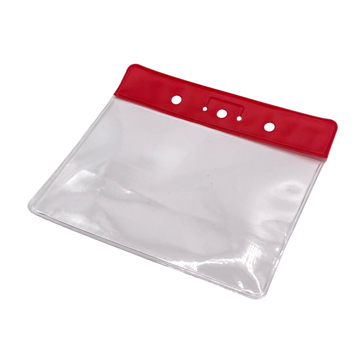 Zachte badgehouder van PVC met gekleurde versterking 86x54mm