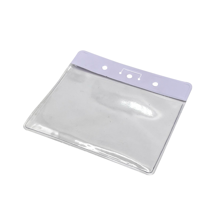 Zachte badgehouder van PVC met gekleurde versterking 86x54mm