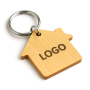 houten sleutelhanger huisje met gravure
