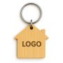 houten sleutelhanger huisje met gravure