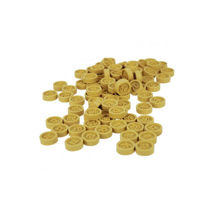 90 loto fiches van PVC