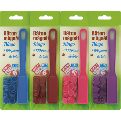 Magnetische bingostaaf + 100 fiches