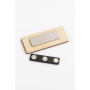 Magnetische naambadge rechthoekig 70x30 mm gegraveerd hout