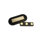 Ovale naambadge met magneet 70x30 mm gegraveerd geborsteld metaal