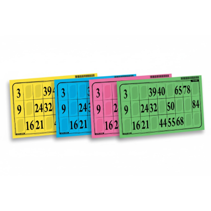 Stevige bingokaarten traditioneel (1 mm dik) - 500 stuks