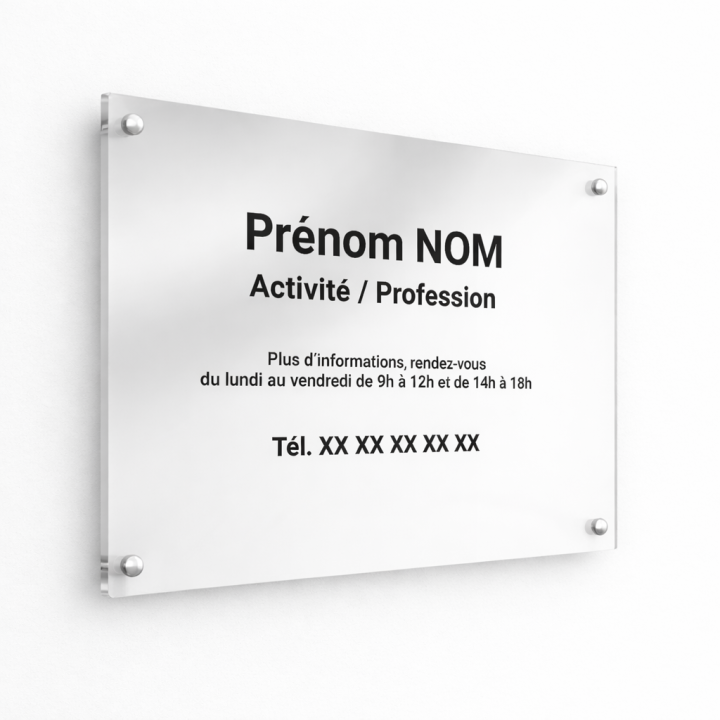 PVC naambordje voor bedrijven