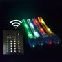 Lichtgevende stoffen armbandjes met 5 leds en eigen bedrukking