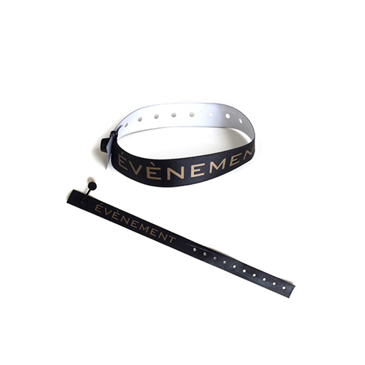 bracelet satin personnalise clip