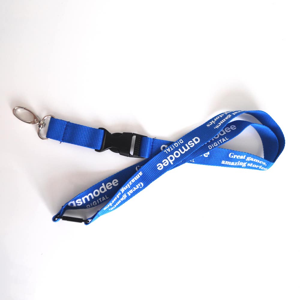 Voorbeeld van een bedrukte keycord